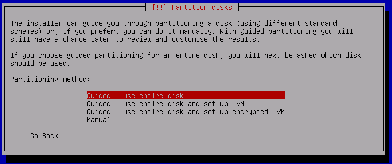 Partition disk