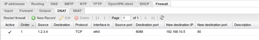 DNAT firewall