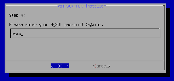 MySQL password re-enter